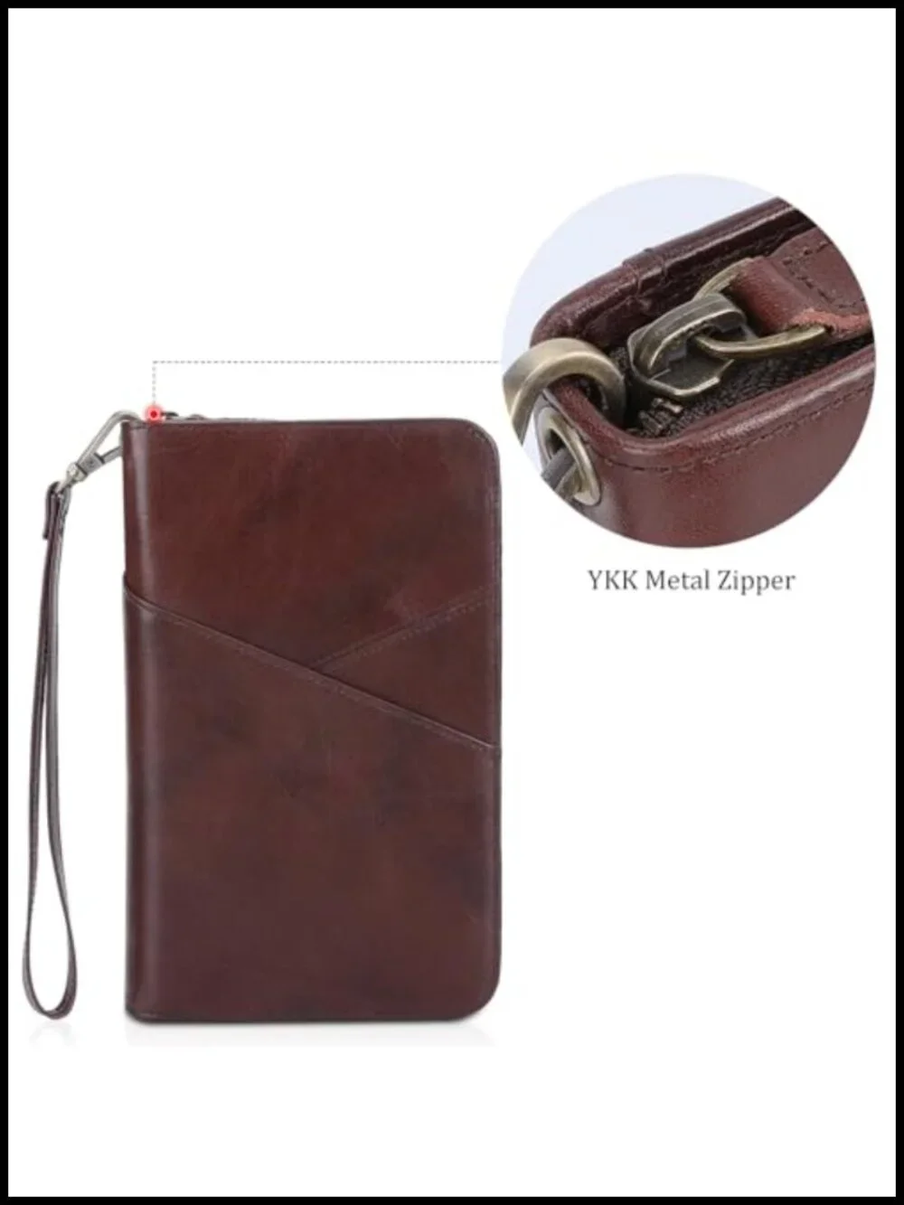 Full Grain Leather Passport Holder RFID Blocking Travel Document Organizer